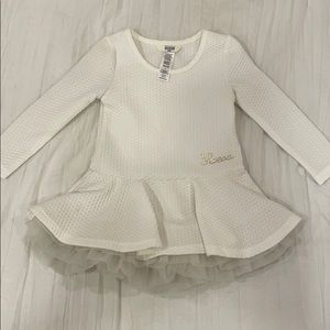 Toddler girl white guess skater dress
